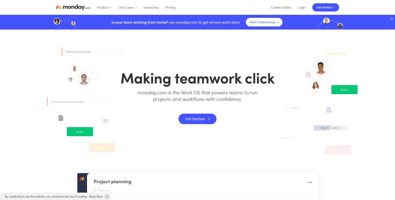 Project management tools monday