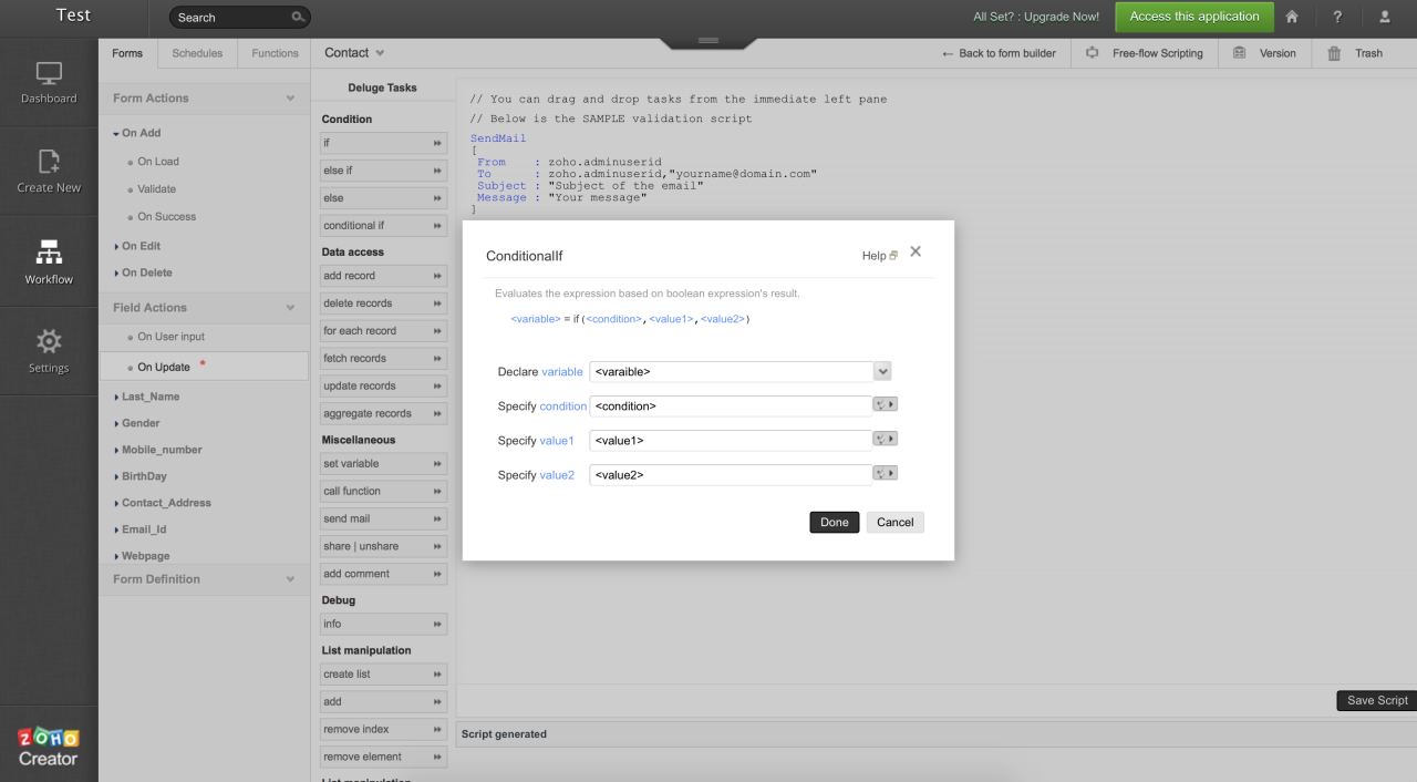 Zoho creator