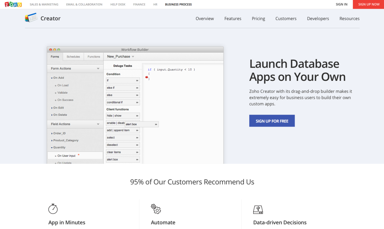 Zoho creator