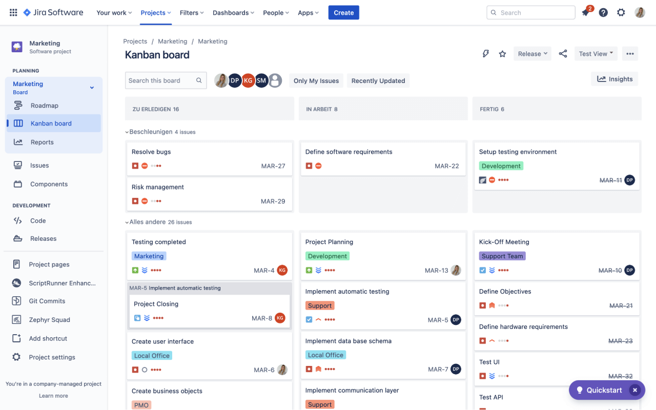 Jira project management