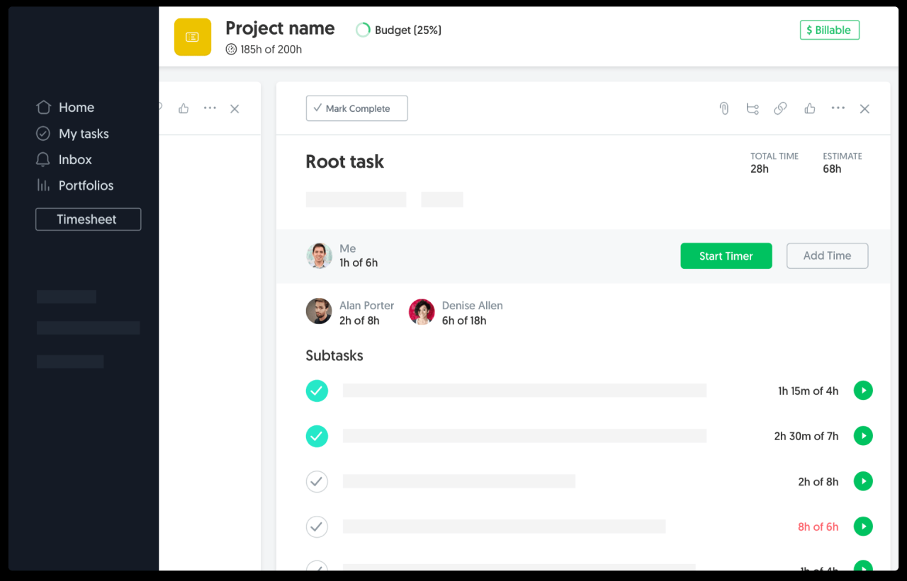 Asana project management