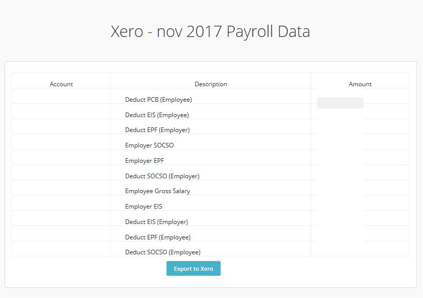 Xero payroll