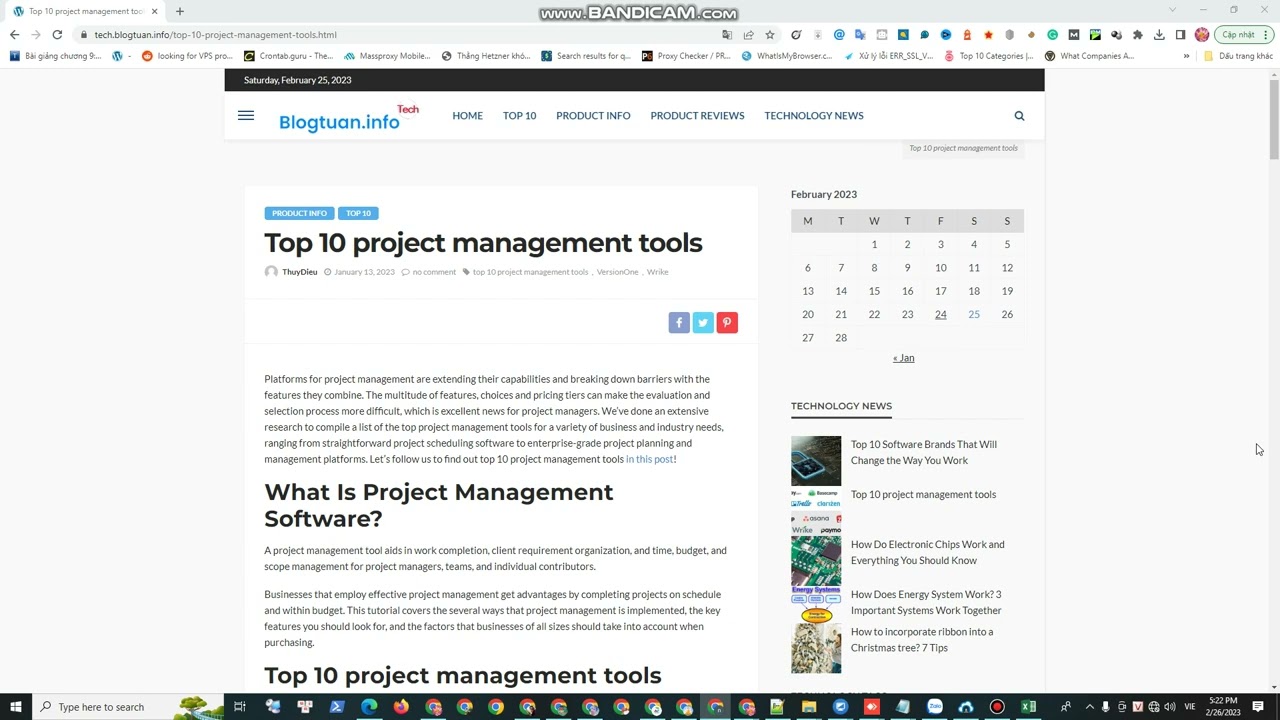 Project management tools