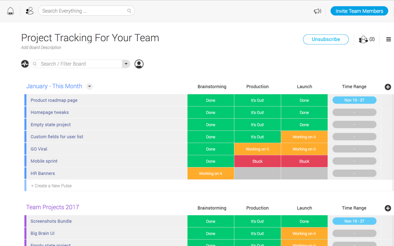 Project management software monday