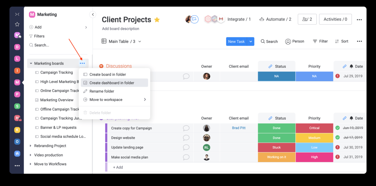 Project management software monday