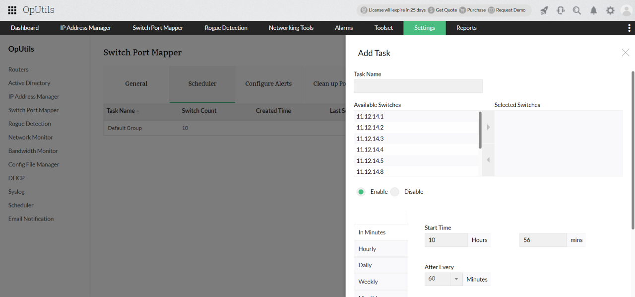 Advanced port scanner