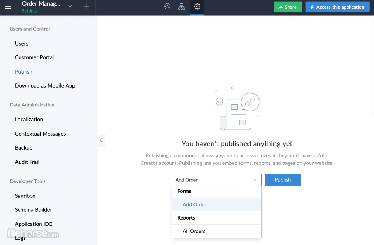 Zoho creator