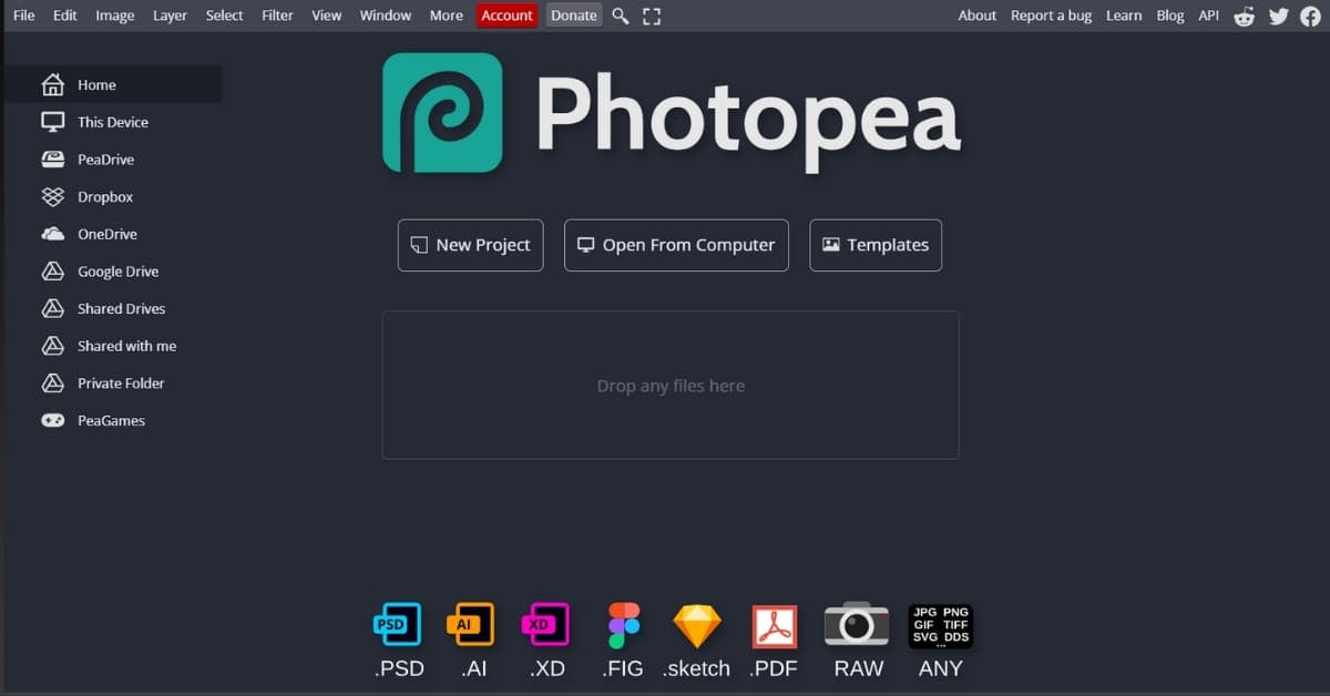 Web based photoshop
