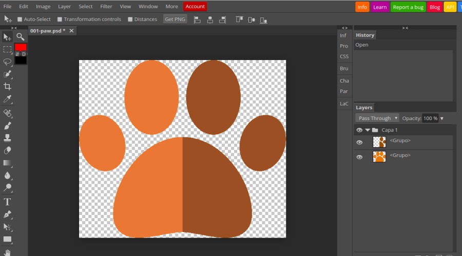 Online psd editor